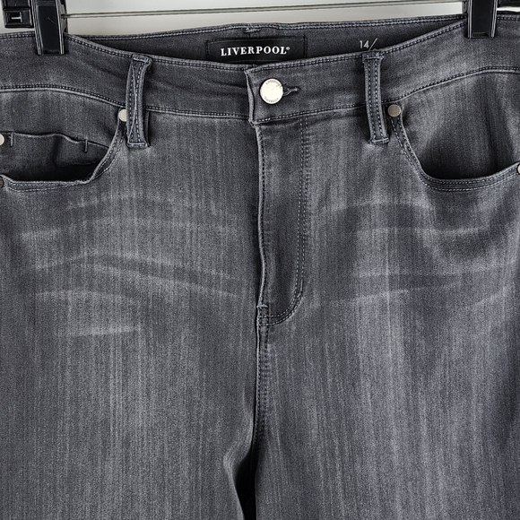 Liverpool Jeans Womens 14/32 The High Rise Ankle Meteorite Wash Gray (30x27) - Picture 2 of 10